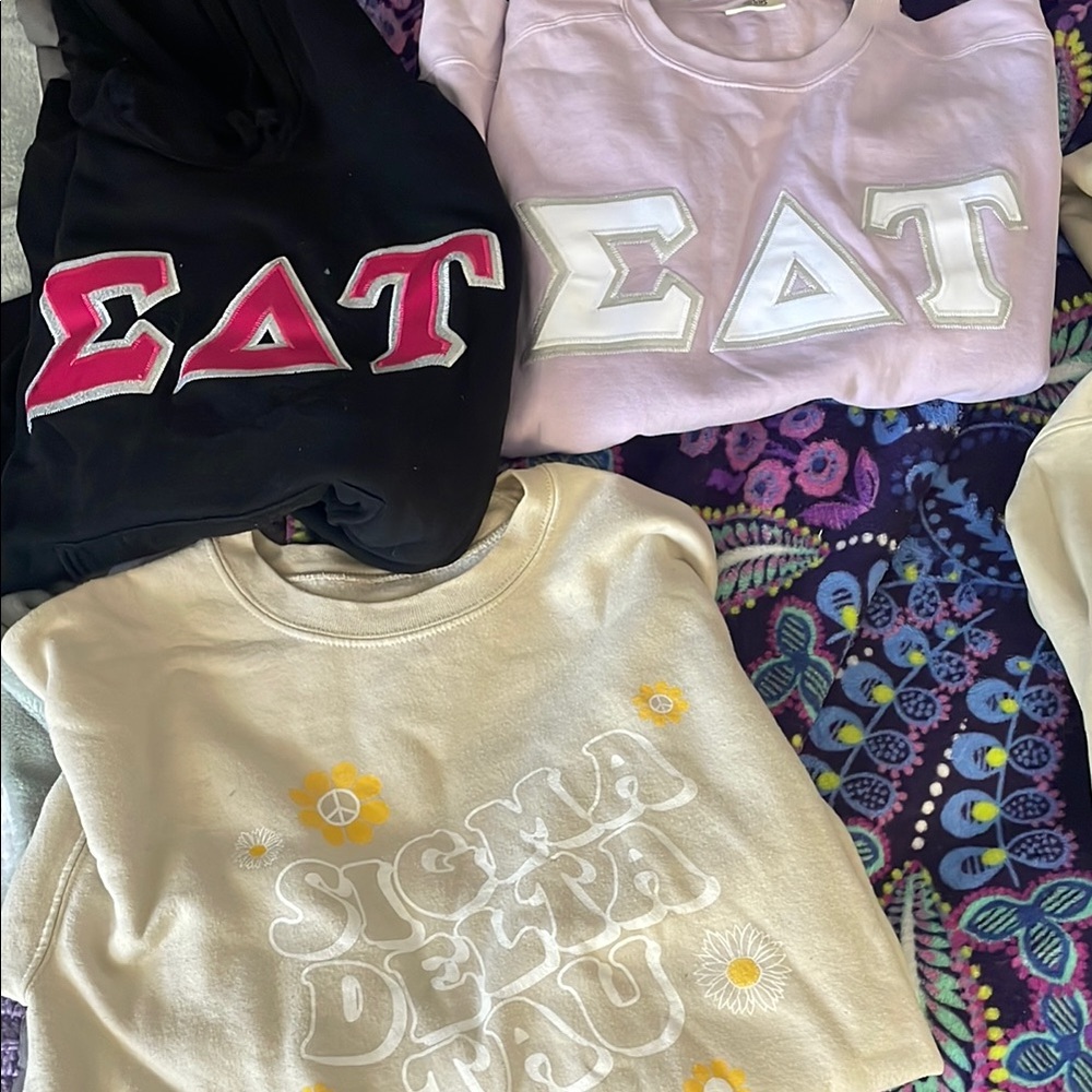 Sigma Delta Tau Sweatshirts Crewnecks
SDT sorority Sig Delt Letters Small Medium
